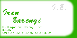 iren barenyi business card